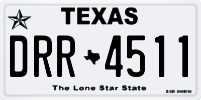 TX license plate DRR4511