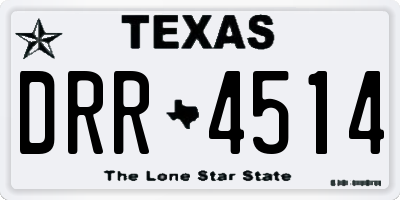 TX license plate DRR4514