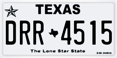TX license plate DRR4515