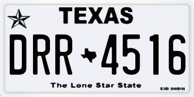 TX license plate DRR4516