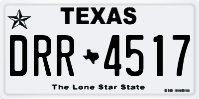TX license plate DRR4517