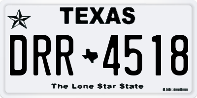 TX license plate DRR4518