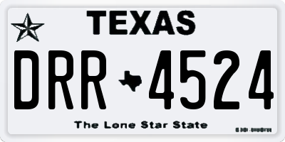 TX license plate DRR4524