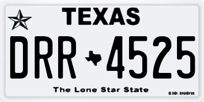 TX license plate DRR4525