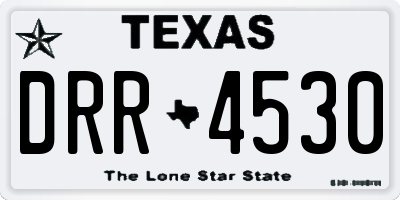 TX license plate DRR4530