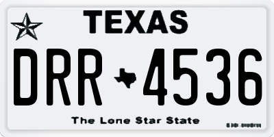 TX license plate DRR4536