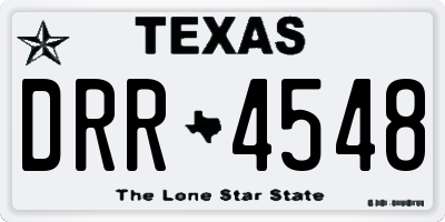 TX license plate DRR4548