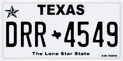 TX license plate DRR4549