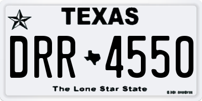 TX license plate DRR4550
