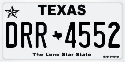 TX license plate DRR4552