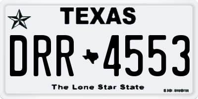 TX license plate DRR4553