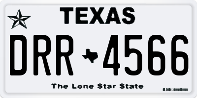 TX license plate DRR4566