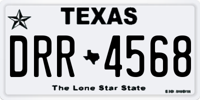 TX license plate DRR4568