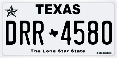 TX license plate DRR4580