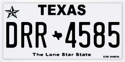 TX license plate DRR4585