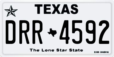 TX license plate DRR4592