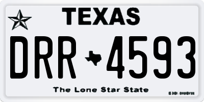 TX license plate DRR4593