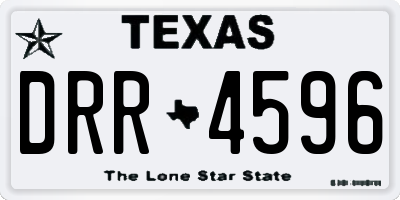 TX license plate DRR4596