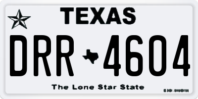 TX license plate DRR4604