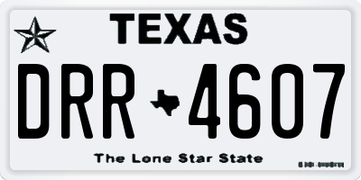 TX license plate DRR4607