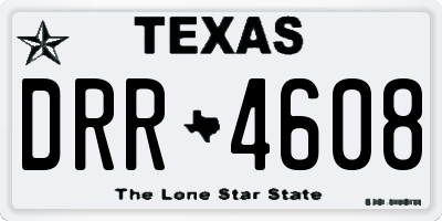 TX license plate DRR4608