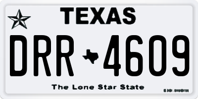 TX license plate DRR4609