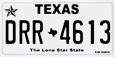 TX license plate DRR4613