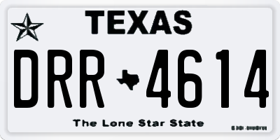 TX license plate DRR4614