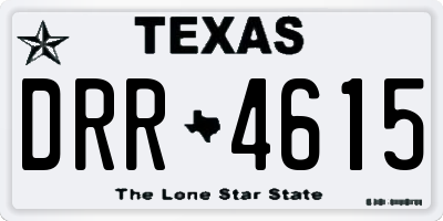 TX license plate DRR4615