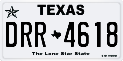 TX license plate DRR4618