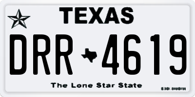 TX license plate DRR4619