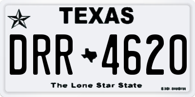 TX license plate DRR4620