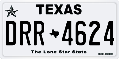 TX license plate DRR4624