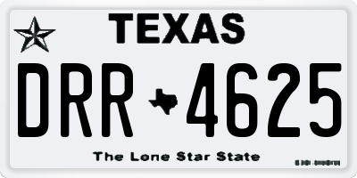 TX license plate DRR4625