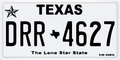 TX license plate DRR4627