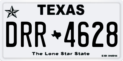 TX license plate DRR4628