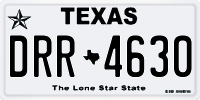 TX license plate DRR4630