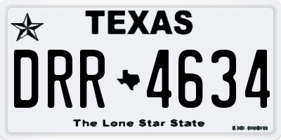 TX license plate DRR4634