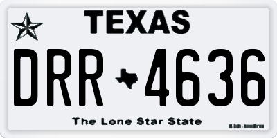TX license plate DRR4636