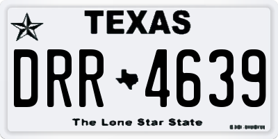TX license plate DRR4639