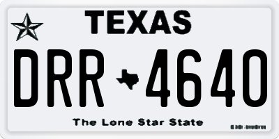 TX license plate DRR4640