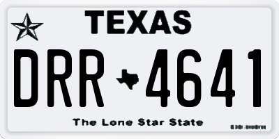 TX license plate DRR4641