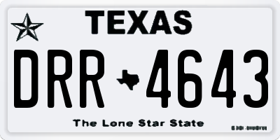 TX license plate DRR4643