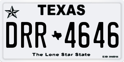TX license plate DRR4646