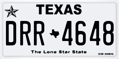 TX license plate DRR4648