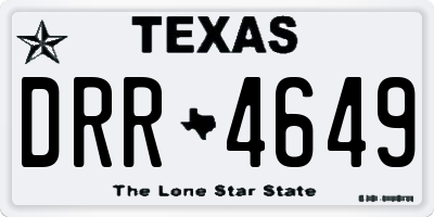 TX license plate DRR4649