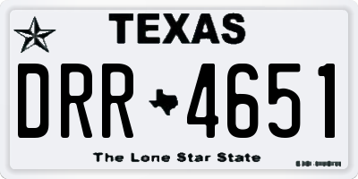 TX license plate DRR4651