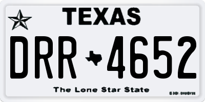 TX license plate DRR4652