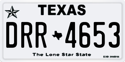 TX license plate DRR4653