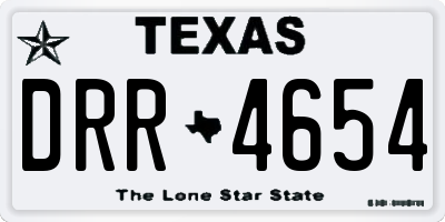 TX license plate DRR4654